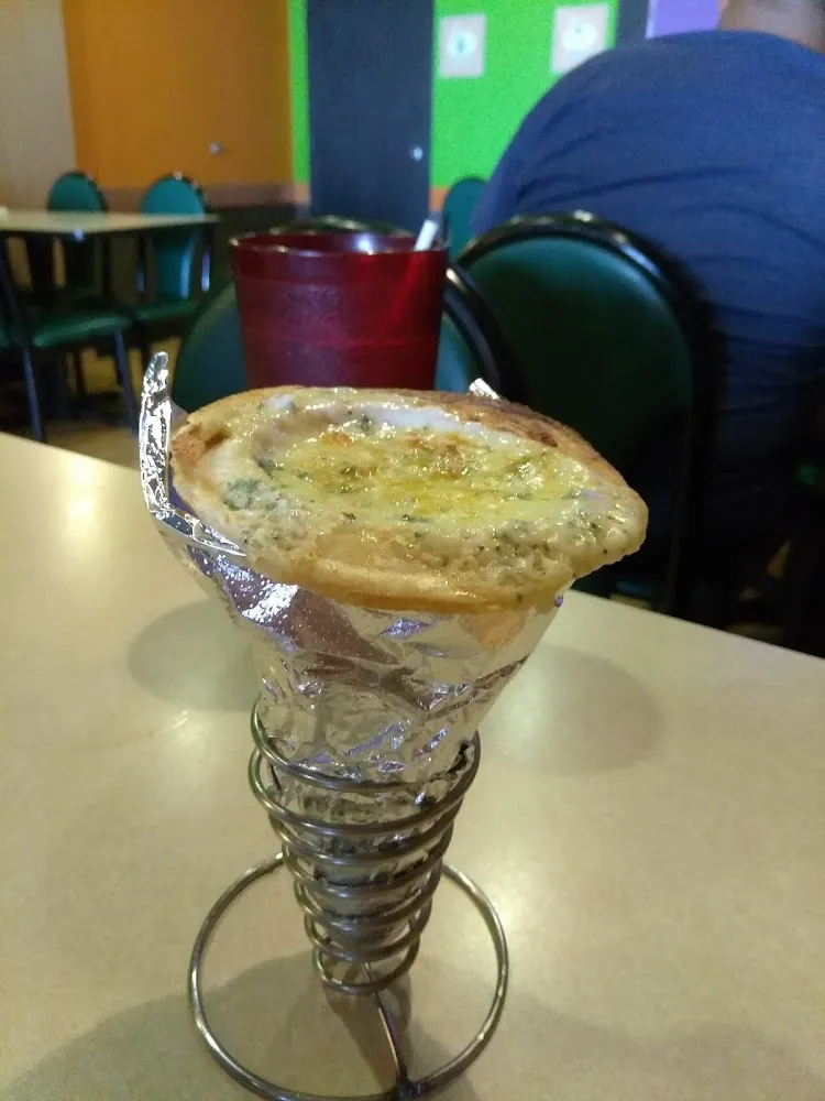 Chicken Alfredo Pizza Cone